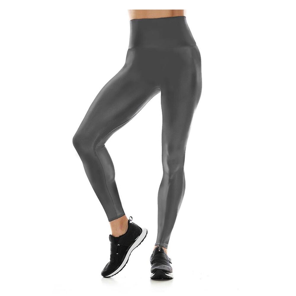 K-Deer Black Shimmer Hi Luxe Sneaker Length Leggings Sz.L